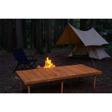 Valor Pratikoutdoor Katlanır Kamp, Piknik ve Bahçe Masası 50X50 cm - Ceviz Renk