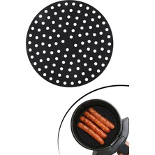 Valor Buffer® Renkli Isıya Dayanıklı Yıkanılabilir Silikon Fırın ve Airfryer Yuvarlak Model Pişirme Matı