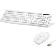 Uslucan Alışveriş Klavye ve Mouse Seti - Beyaz KM8519