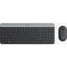 Alka Logıtech MK470 Q Tr Ince Kablosuz Klavye Mouse Set Siyah 920-009435