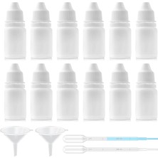 Valor U 12 Adet 5 ml Beyaz Plastik Boş Sıkılabilir Damlalık Şişeler Taşınabilir Göz Sıvı Damlalık Küçük P