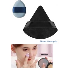 Valor 1 Adet Mini 1 Adet Üçgen Kozmetik Puf Parmak Yüz Makyaj Sünger Göz Altı Kapatıcı Kuru Islak Bez Sün