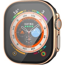 ÖNÇ - PRİME Watch Ultra 49MM Legend Camlı Kasa Ekran Koruyucu - Siyah-Gold