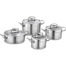 Valor Korkmaz Proline 8 Parça Inox Tencere Seti