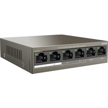 Valor Tenda 6 Port Fast Ethernet Poe Anahtarı, 4 Poe+ Bağlantı Noktası, Uplink ve Nvr Bağlantı Noktası (Q