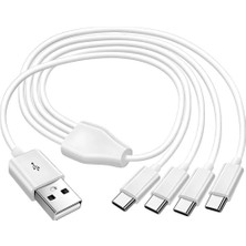 Valor 4768 4 In 1 USB Tip-C Şarj Kablosu Çoklayıcı 1 Metre