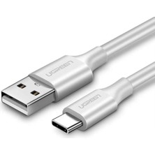 Valor Ugreen USB Type-C Şarj ve Data Kablosu, 1 Metre, Beyaz