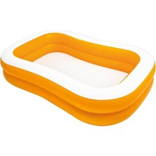 Valor Intex Turuncu Dikdörtgen Şişme Çocuk ve Aile Havuzu 229X147X46 cm