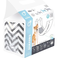 Valor M-Pets Diapers Erkek Köpekler Içi̇n Külot (L) 12Lİ