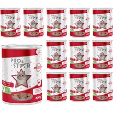 Valor Prostar Yetişkin Kedi Tavuk Ciğerli Pate 400 gr x 12 Adet