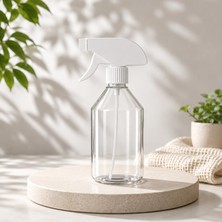 Valor Şeffaf Cam Görünümlü (1 Adet) 500 ml 20 cm Çok Amaçlı Sprey Şişesi Kuaför Bitki Temizlik Püskürtme