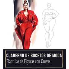 Valor Independently Published Cuaderno De Bocetos De Moda: Plantillas De Figuras Con Curvas, Plantillas D
