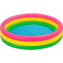 Valor Intex 57412 Renkli Şişme Taban 3 Bölme Havuz 114 Cm, Su Sporları, Plaj Malzemesi, Şişme Ürün, Yüzme