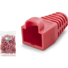 Uslucan Alışveriş RJ45 Konnektör Papuç 100’LÜ Paket - Kırmızı ND2430