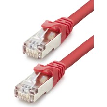 Uslucan Alışveriş Cat7 Ethernet Patch Kablosu 10 Gbps 600 Mhz 60 cm - Kırmızı HDX5106