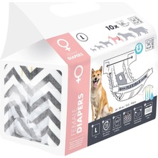 Valor M-Pets Diapers Dişi Köpekler Için Külot L 10'lu