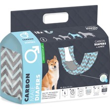 Valor M-Pets Carbonlu Diapers Erkek Köpekler Için Külot (L) 18LI