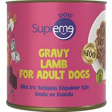 Valor Supreme Dog Mini Irk Yetişkin Köpekler Için Soslu Kuzulu Konserve Mama, Yüksek Proteinli 200 gr