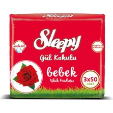 Valor Sleepy Gül Kokulu Islak Havlu, 3'lü Paket, 150 Yaprak