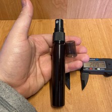 Valor 25 cc Amber Plastik Şişe - Siyah Spreyli - 25 ml Cep Boy Plastik (Kalem Parfüm) Şişe x 6 Adet