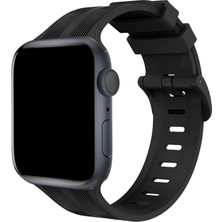 ÖNÇ - PRİME Watch 38MM KR408 Çizgili Silikon Kordon - Siyah