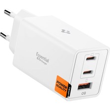 Valor Spigen 67W Usb-C + Usb-A 3 Port Hızlı Şarj Aleti Pps 3.0 Desteği Isı Düşüren Gan Pro Destekli Akım