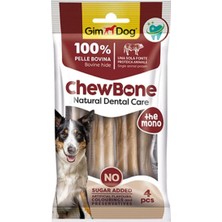 Valor Gimdog Chew Bones Press Köpek Çiğneme Kemiği 80 gr 4'lü Naturel