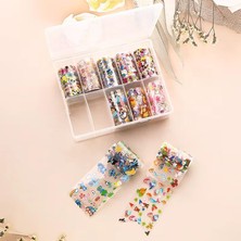 Valor 10LU Tırnak Süsleme Folyosu Çizgi Karakter Dizayn Nail Art Transfer Folyo