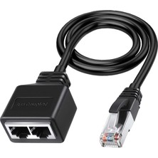 Valor Xspring Ethernet Dağıtıcı, RJ45 Ağ Bağdaştırıcı Internet Port Uzatıcı, 1 Erkek 2 Dişi Bağlantı, Lan