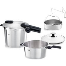 Valor Fissler Vitaquick Premium 6+3,5 Litre Düdüklü Tencere + Buharda Pişirme Aparatı