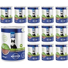 Valor Pawpaw Yetişkin Kedi Kuzulu Pate 400 gr x 12 Adet