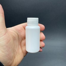 Valor 50 cc Beyaz Pe Plastik Şişe - Beyaz Kapaklı- 50ML Kapaklı Plastik Şişe- x 10 Adet