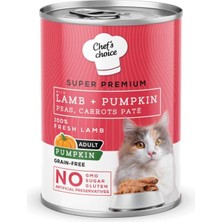 Valor Chef's Choice Kuzu Etli ve Balkabağı Ezmeli Yetişkin Kedi Yaş Maması, 400 G x 12 Adet