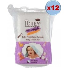 Valor Lux Maxi Bebek Temizleme Pamuğu, 60'lı, 12 Adet, Beyaz