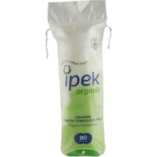 Valor Ipek Organik Makyaj Temizleme Pedi - 80 Adet -%100 Saf Pamuk - Ecocert Sertifikalı, Doğada Çözünür