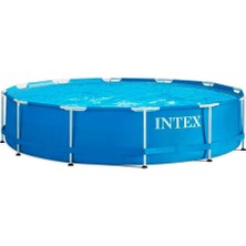 Valor Intex Metal Çerçeveli Havuz – Zemin Üstü Havuz – Ø 366 x 76 cm – Filtre Sistemi ile