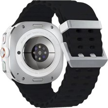 ÖNÇ - PRİME Watch 7 Ultra KR417 Rug Silikon Kordon - Siyah