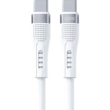 Valor Pdateknoloji 100W Type-C To Type-C Hızlı Şarj ve Data Kablosu 1.3m Beyaz AZ-B03A (100W Type-C To Ty