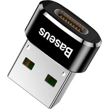 Valor Baseus, Bilgisayar/telefon Mini Hub Adaptörü, Siyah, 3A, Giriş: USB Type A 2.0, Çıkış: USB Type C,s