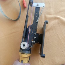 Hobitron Avuç Taşlama (Spiral) Için Bant Zımpara Aparatı M14 | 630X30 mm Şerit Zımpara Aparatı