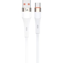 Valor Powerway HC05, Örgülü 5 Amper USB To Type- C, 1 Metre, Şarj Data Kablosu, Beyaz