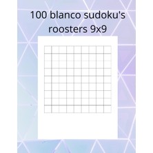 Valor 100 Blanco Sudoku's Roosters 9x9: Blanco Sudoku-Rasters Vellen Papier, 1 Raster Per Pagina, Sudoku-