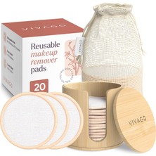 Valor Vivago Tekrar Kullanılabilir Makyaj Temizleyici Pedler - (20'li Paket) Yıkanabilir Ipli Çamaşır Tor