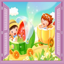 Valor Çocuk Odası Bebek Odası Pencere Poster Duvar Kağıdı Bebek Arabası