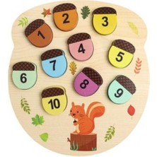 ÖNÇ - PRİME Çocuk Puzzle ve Yapboz Sincap Bul-Tak Ahşap