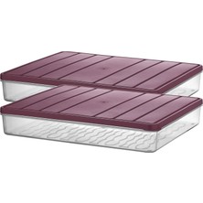 Valor Selka Home - Nora 2'li 2.5 Litre Büyük Boy Açık Gri Saklama Kabı