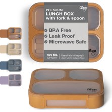 Valor Citron Citron Çatal ve Kaşıklı Bento Beslenme Kutusu Seti - Caramel 1286845