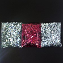 Valor Gli̇tter Süsleme Pulu Hologramli Nai̇l Art Makyaj Si̇m Set 20 Gram x 3 Model 60 gr