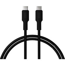 Valor Coral Type C-C Power Delivery Hızlı Şarj Kablosu, Siyah Kablo, Siyah/siyah Uçlar (150 Cm)