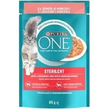 Valor Purina One Kısırlaştırılmış Kediler Için Sos Icerisinde Somonlu ve Havuclu Mini Filetolar Yaş Kedi